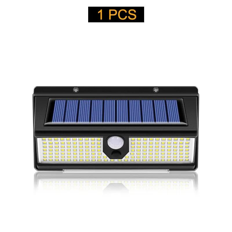 

HOMEFISH 190-LED Solar Motion Sensor Wall Light Outdoor IP65 Waterproof 4-Mode Solar Garden Decoration Lamp for Yard Door Patio