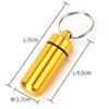 Travel Pill Box Case Bottle Tubes Portable WaterProof Mini Aluminum Keychain Tablet Storage Box Bottle Case Holder