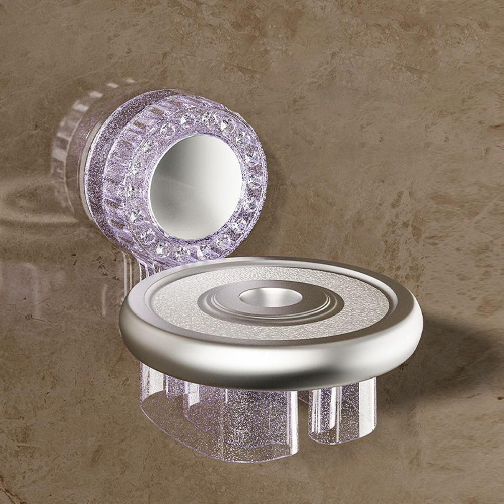 No-punch Bathroom Hairdryer Bracket Wall Mounted Air Blower Hangers Suction Cup Shelf  Home