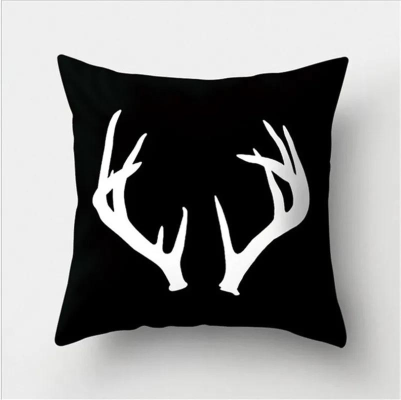 Alphabet Arrow Black and White Decorative Pillowcase Car Ornaments Office Living Room Sofa Home Pillowcase