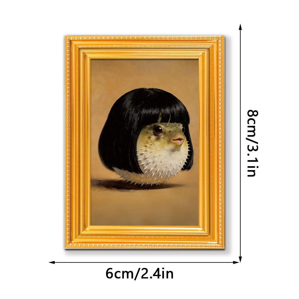 3D Wooden Animal Photo Frame Refrigerator Magnet - Quirky Home Decor