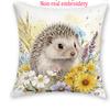 1/4 Peças Capas de Almofada Decorativas com Animais da Floresta em Aquarela, Cervo Floral, Coruja, Ouriço, Coelho