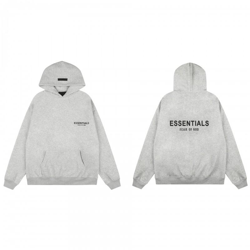 2026 FOG ESSENTIALS Flocked Letter Hoodie Unisex Casual Thick Cotton Sweatshirt