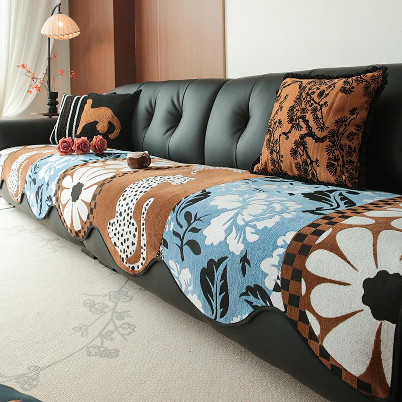 

Special-shaped sofa cushion, universal in all seasons, non-slip seat cushion, light luxury, high sense, irregular straight row sofa cover cover cloth 90*70cm