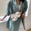 Bandolera de mujer con violín creativo, mochilas pequeñas de cuero PU para mujer, bolso de hombro a la moda con hilo de diseño de lujo