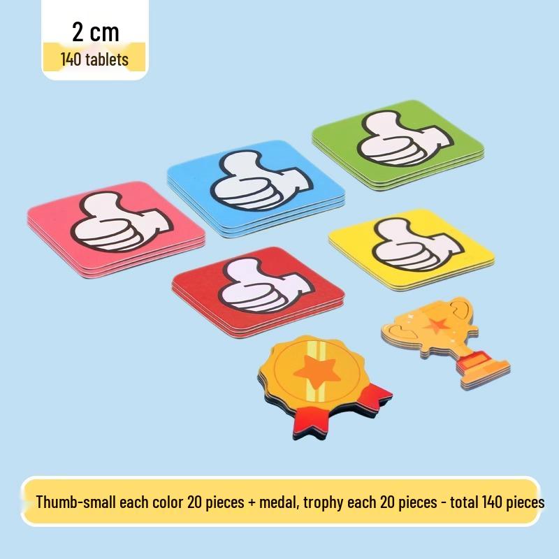 Magnetic Blackboard Stickers: Kids' Reward Magnets with Cartoon Stars, Flowers, and Smileys for Home & Classroom Whiteboards