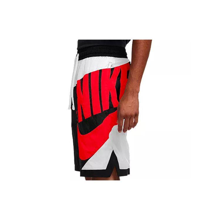 Nike Dri-Fit Throwback Futura Basketball Shorts Men Bottoms Black Red CV1829-100