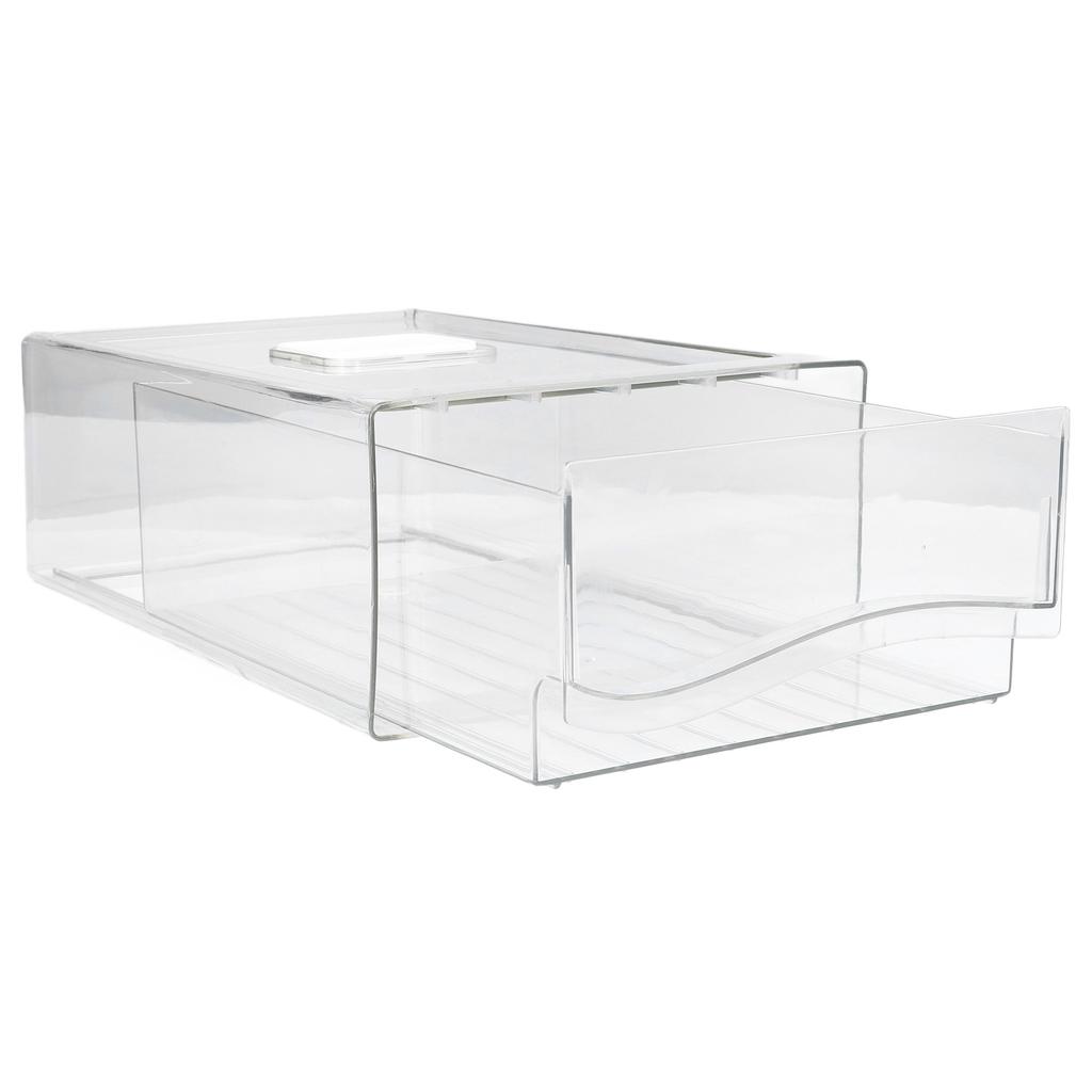 Kühlschrankbehälter Lebensmittelqualität Transparente Speisekammer Lagerbehälter Stapelbare Klassifizierung Lagerschublade