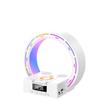 L-35 Bluetooth Speaker with Wireless Charger, Night Light, Clock, and Phone Stand