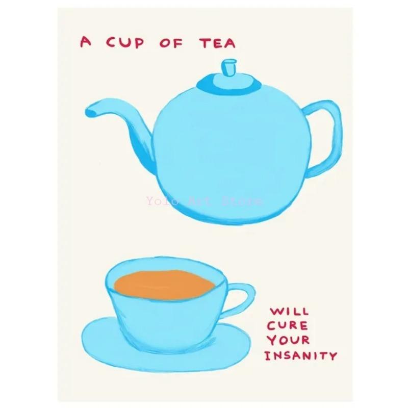 

Дэвид Шригли Смешные цитаты настенное искусство Еда Фрукты Чай Молоко Вино Плакаты Печать на холсте для декора кухни кафе 21cm×30cm NoFrame