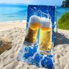Bier Anstoßen Strandtuch, Lustiges Party-Thema Kunst Schnelltrocknend Sandfrei Mikrofaser Badetücher für Yoga, Schwimmen, Reisen und Camping