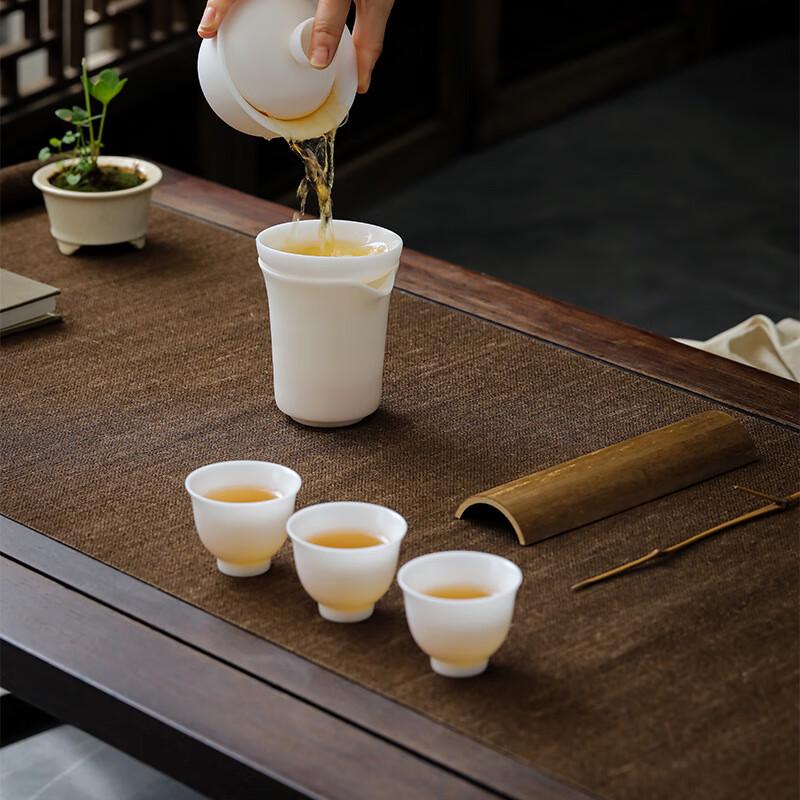 Qixuanyuan Ice Jade Porcelain Ruolan Teacup Set