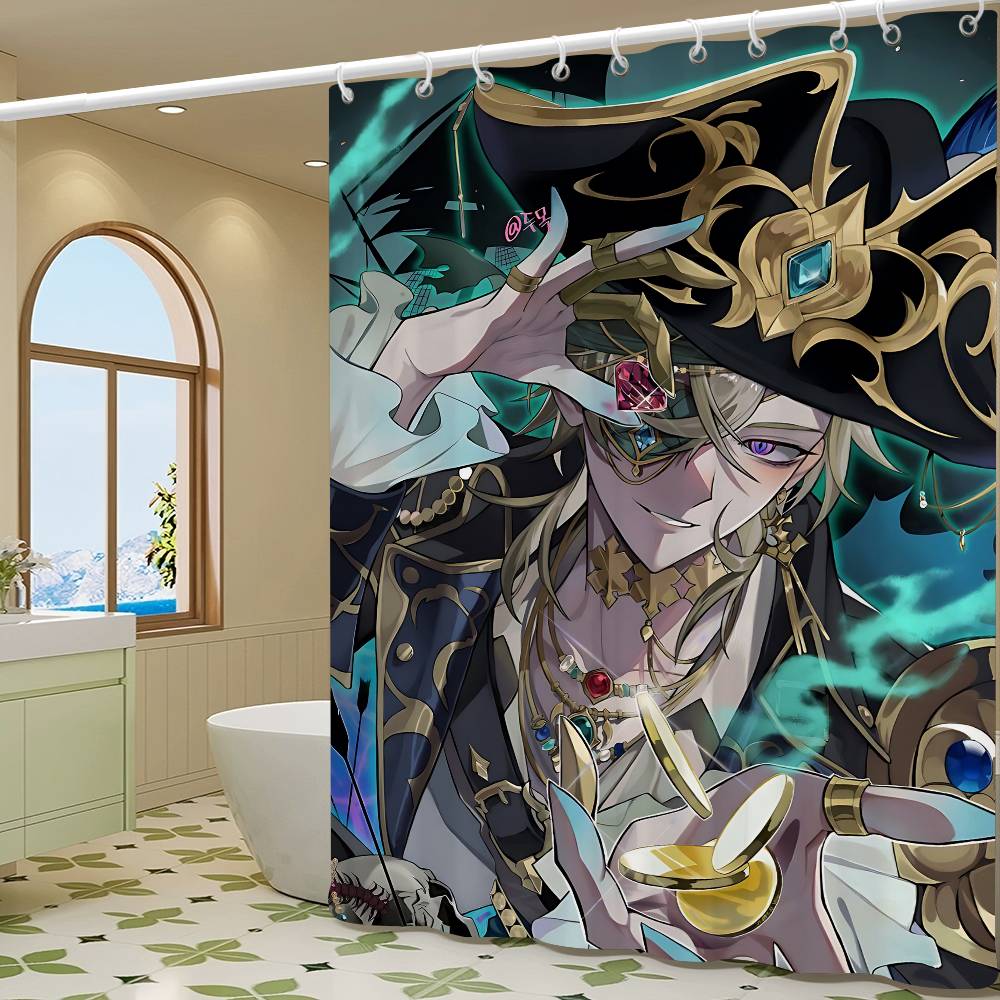 

Игра Honkai Star Rail Простая занавеска для душа Занавеска для душа для ванной Легко чистить и стирать Полиэстер Водонепроницаемая Светонепроницаемая 150x180 cm