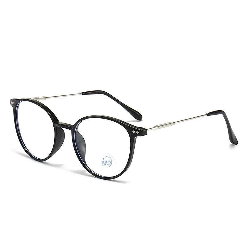 Ultralight Anti-Blue Light Finished Myopia Glasses Vintage Round Frame Eyewear Unisex Glasses Women Short-Sighted Eyeglasses