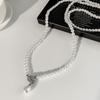Stylish Adjustable Pearls Body Necklace Fashionable Pearls Beaded Crossbody Chain Elegant Bosy Chain for Parties Dates