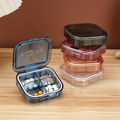 1Pc Small Medicine Box Portable Sub-packaged Pills, Tablet Box with Three Meals A Day Mini Medicine Sealed Moisture-proof