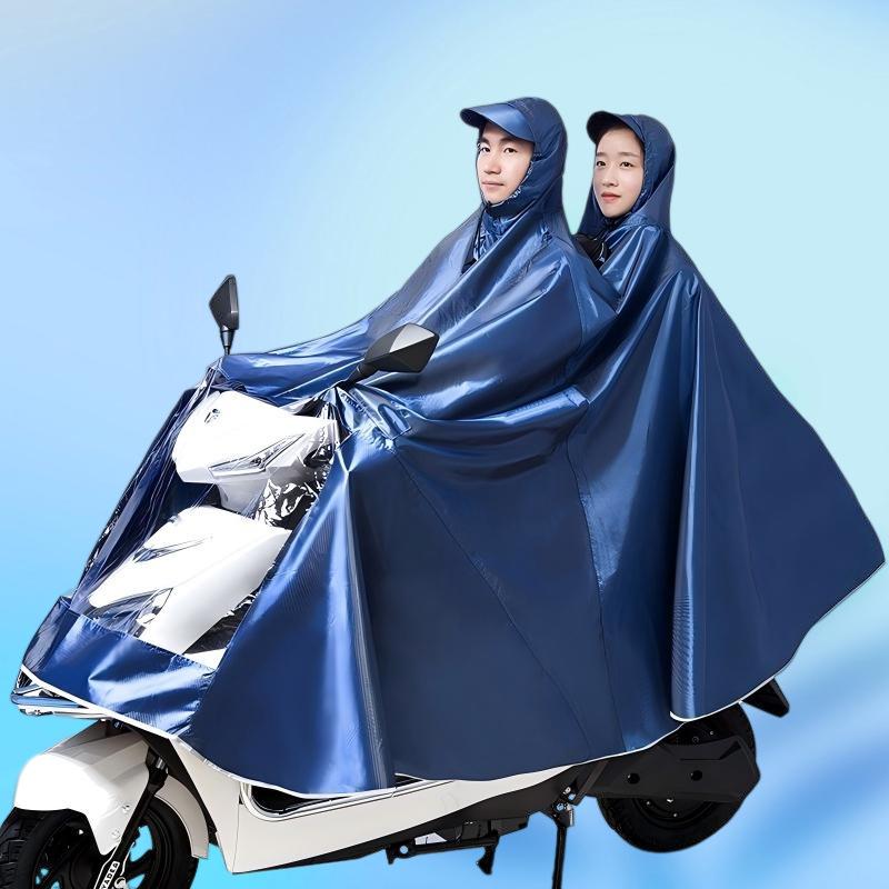 Capa de Montura Impermeable Tallas Grandes para Jinetes Individuales/Dobles - Gruesa, Protección Anti-Lluvia Fuerte para Patinetes Eléctricos y Motocicletas.