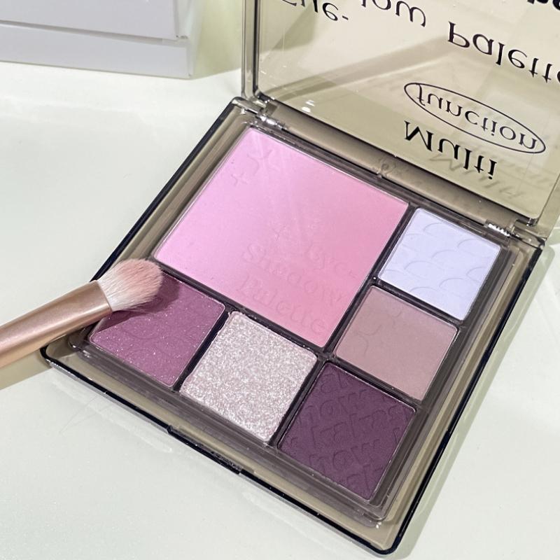 Multi-functional Eyeshadow Palette Grey Powder Brown Everyday Versatile Blush and Contour All In One Easy To Apply Affordable