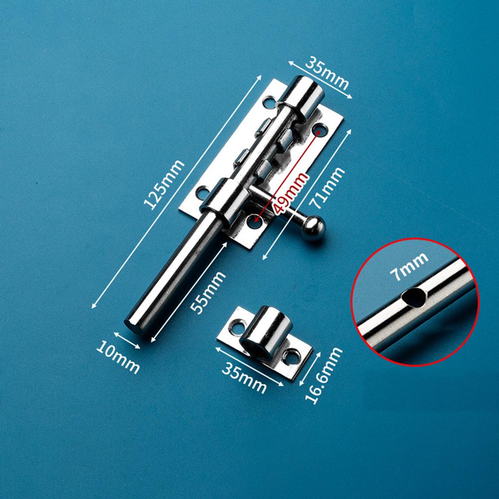 304 Stainless Steel Door Bolt With Lock Hole Thickened Stainless Steel Bolt Window Bolts Latch Security Lock Buckle Hardware