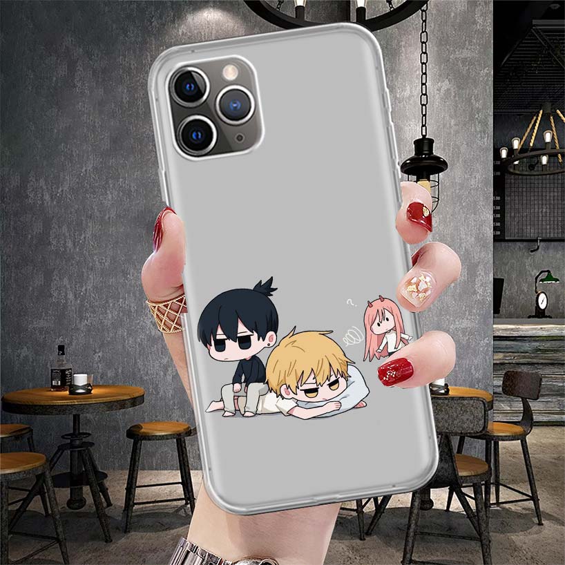 C-Chainsaw Mans Cute Soft Phone Case For IPhone 11 17 Air 16E 16 Pro Max 15 + 14 Plus 13 Mini 12 Apple 7 SE 8 Fundas Coque 11 17