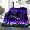 Purple Sky Llama Blanket Soft Throw Blanket For Home Bedroom Bed Sofa Travel Office Solid Christmas Blanket