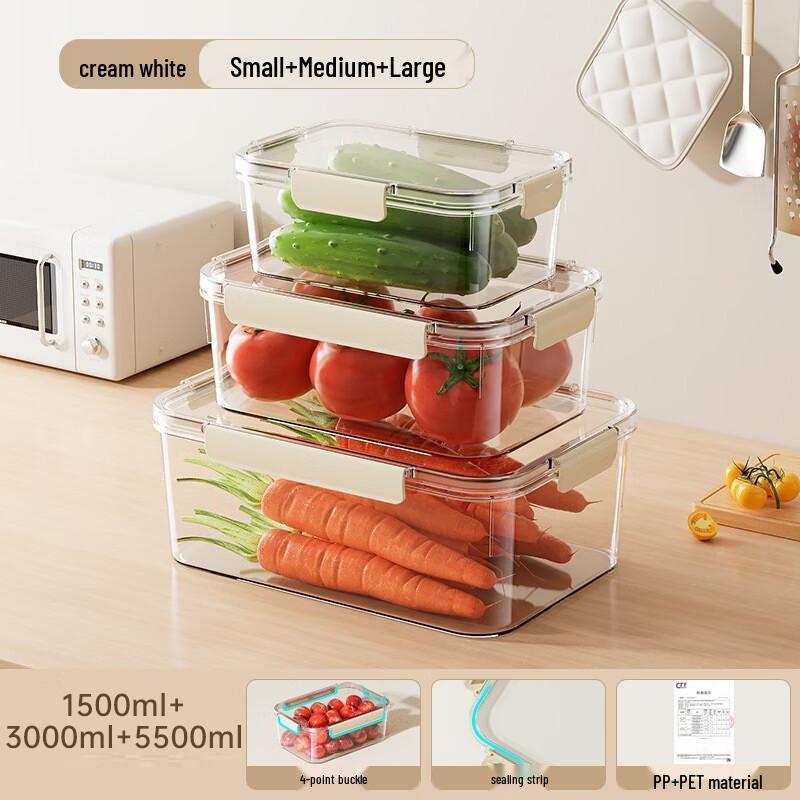 ZISIZ Transparent Food Storage Container Set