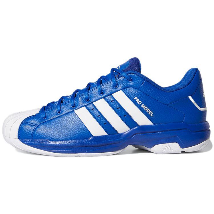 Adidas Pro Model 2G Low Fashion Comfortable Non-Slip Durable Low-Top Basketball Shoes Unisex Sneakers Blue White FX4982