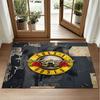 Guns N’ Roses Design Crystal Velvet Rug Soft Decorative Mat for Bedroom Entrance