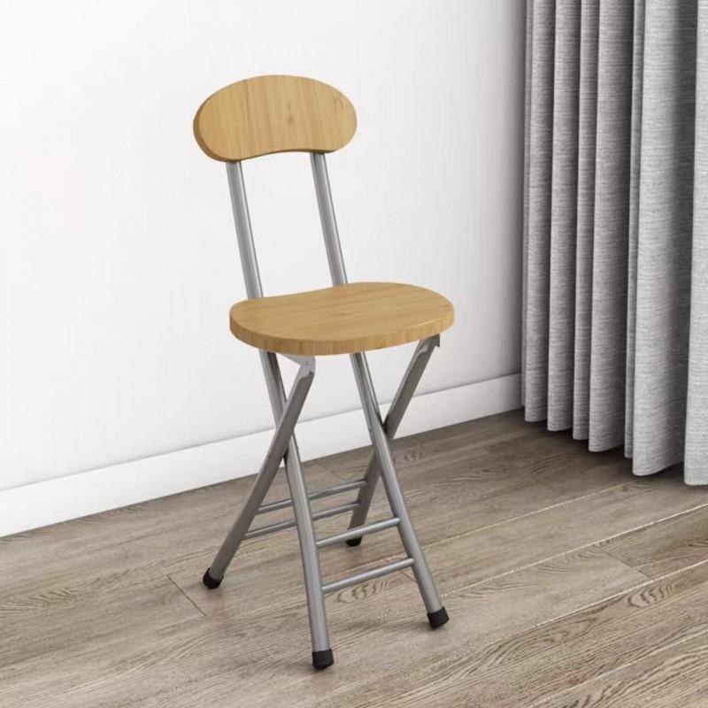 Portable Folding Chair With Backrest Home Dining Student Dorm Office Training Lightweight Metal Frame