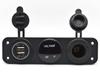 Universal Car Boat Multi Function Panel Angel Eye Dual USB Charger Voltmeter 12V Cigarette Lighter Outlet Socket