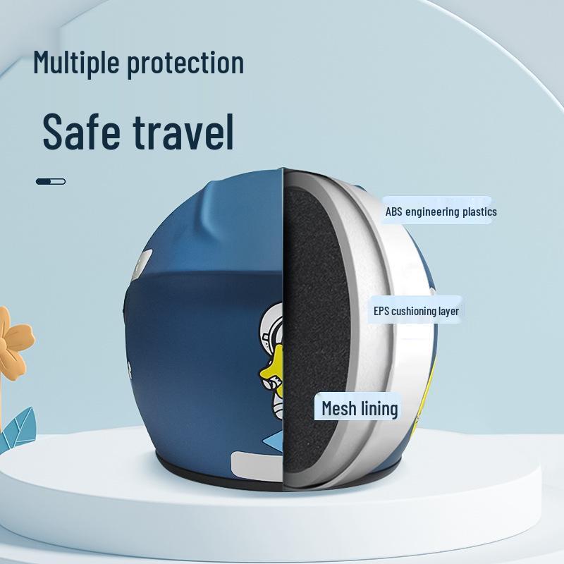 Children's Cartoon Safety Helmet: Breathable, Shockproof, Winter Warm for Boys and Girls