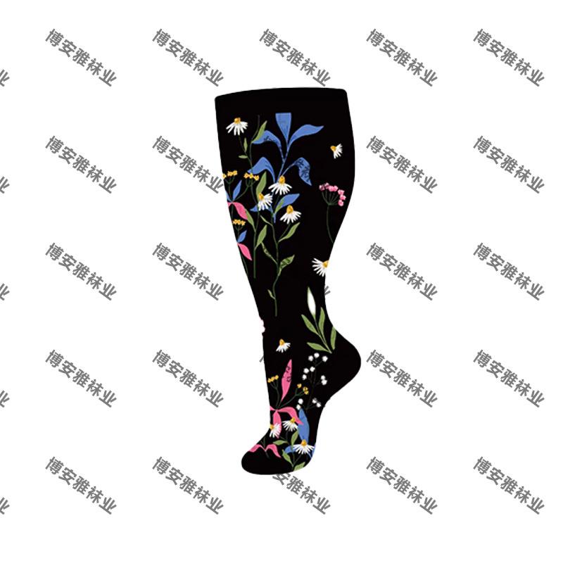 Cross-Border Plus Size Compression Sport Socks - High Elasticity for Obesity