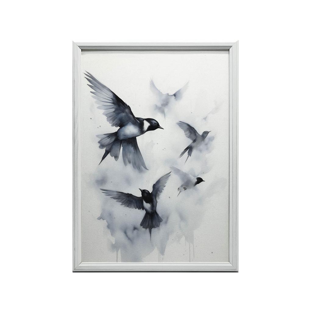 Spokój W Lotach Spokój W Lotach, 30X40 Cm, Rama Aluminiowa Złota, Papier Matowy 230 Gsm