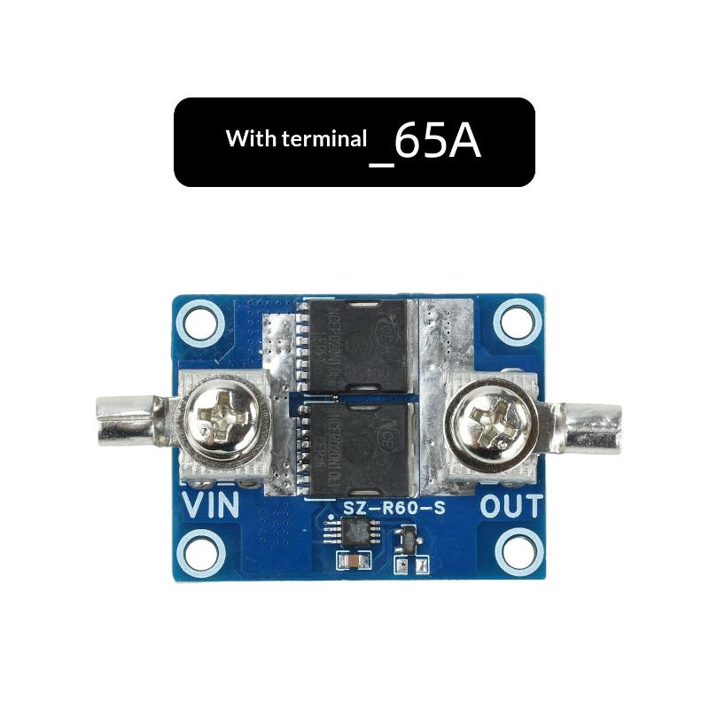 40A 65A 100A Ideal Diode Module No‑Ground Anti‑Reverse Current Anti‑Backfeed Protection For Solar Charging Battery Power System
