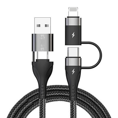 4-in-1 Schnelllade-USB-Kabel, Kompatibel mit 65W Typ C auf Typ C, 60W USB B0CNVM55PQ