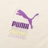 Puma Logo Rundhals-Pullover Kurzarm Überschnittene Schultern T-Shirt Damen T-Shirt Weiß 630566-87