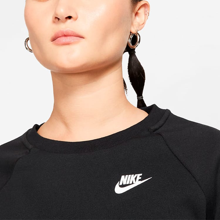 Nike Sweatshirts Women's Black Crew Neck Moderate Regular BV3452-010
