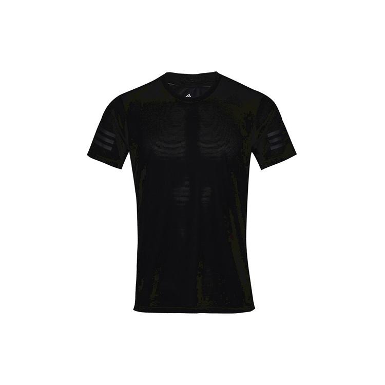 adidas Round Neck Short Sleeve Sports Training Black Men's CW3927
