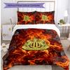 Set Lenzuola Stampato Newcastle United Football 3 Pezzi, Comodo Set Copripiumino per Camera da Letto Amico della Pelle
