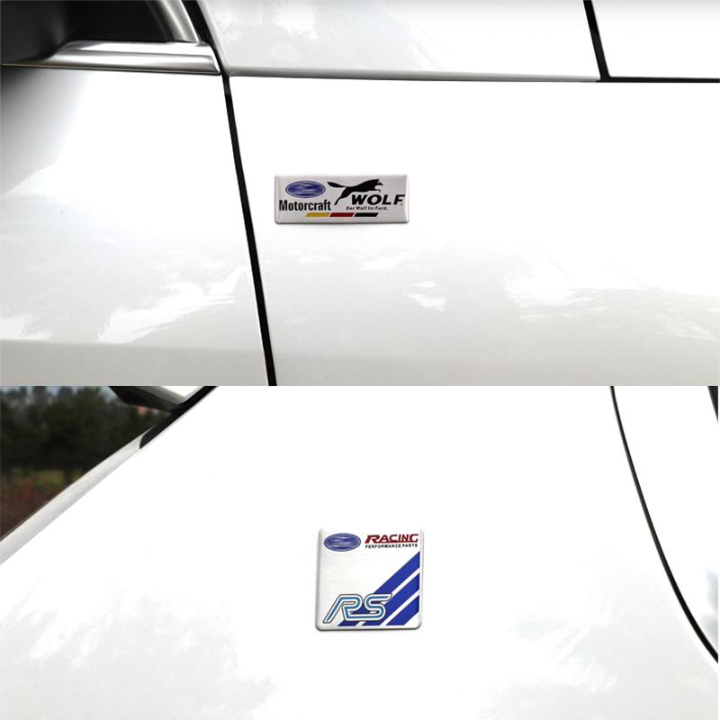 Car Styling Sticker 3D Aluminum Tail Emblem Badge Body Decal For Ford ST Line Focus Mustang Fiesta Puma Ranger Kuga MK7 MAX F150 CVX1