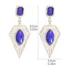 Temperament Coloured Glass Rhinestone Earrings Fashion Geometric Triangle Earrings Women's Ear Accessories