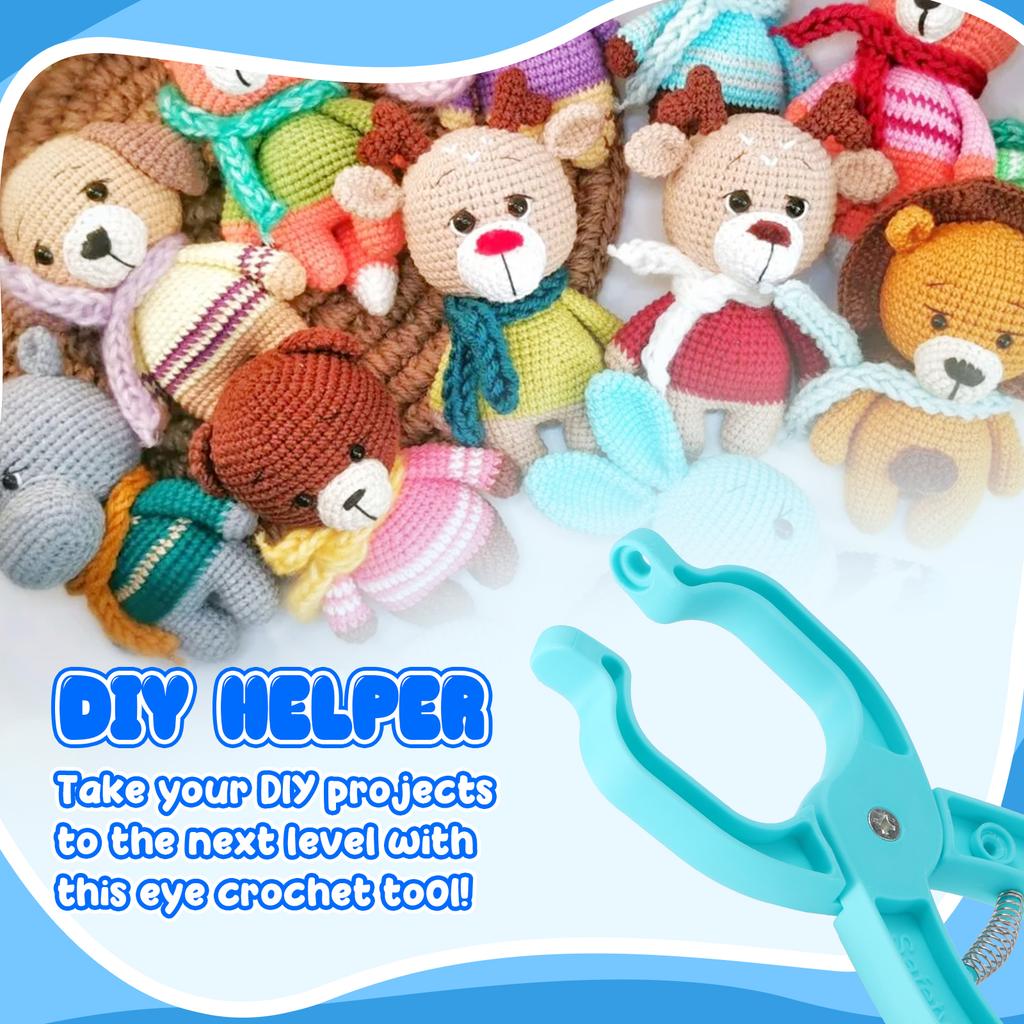 Crochet Eye Tool | Safety Eye Tool Pliers for Attaching Safety Eyes - Doll Making Supplies, Fits 5-30mm Stuffed Animal Eyes