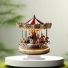 2D Flat Vintage Holiday Acrylic Carousel Shape Desktop Decoration, Home Decor Plaque Hanging Wall Art Decorative Garden Decoration for Room Door Signs