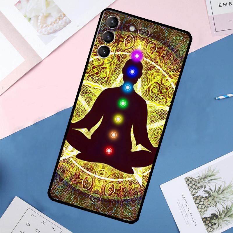 Mandala Chakra Yoga Hülle Für Samsung Galaxy S24 S22 S23 Ultra Note 20 S9 S10 Note 10 Plus S20 FE S21 FE Abdeckung