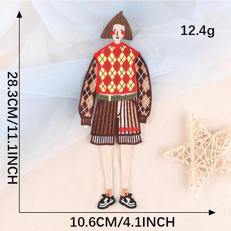 

Duoku Computer Embroidery Cloth Label Cartoon Character Clothing Accessories Large Patch Water-Soluble Embroidery Cloth Sticker F4R-A-2-2