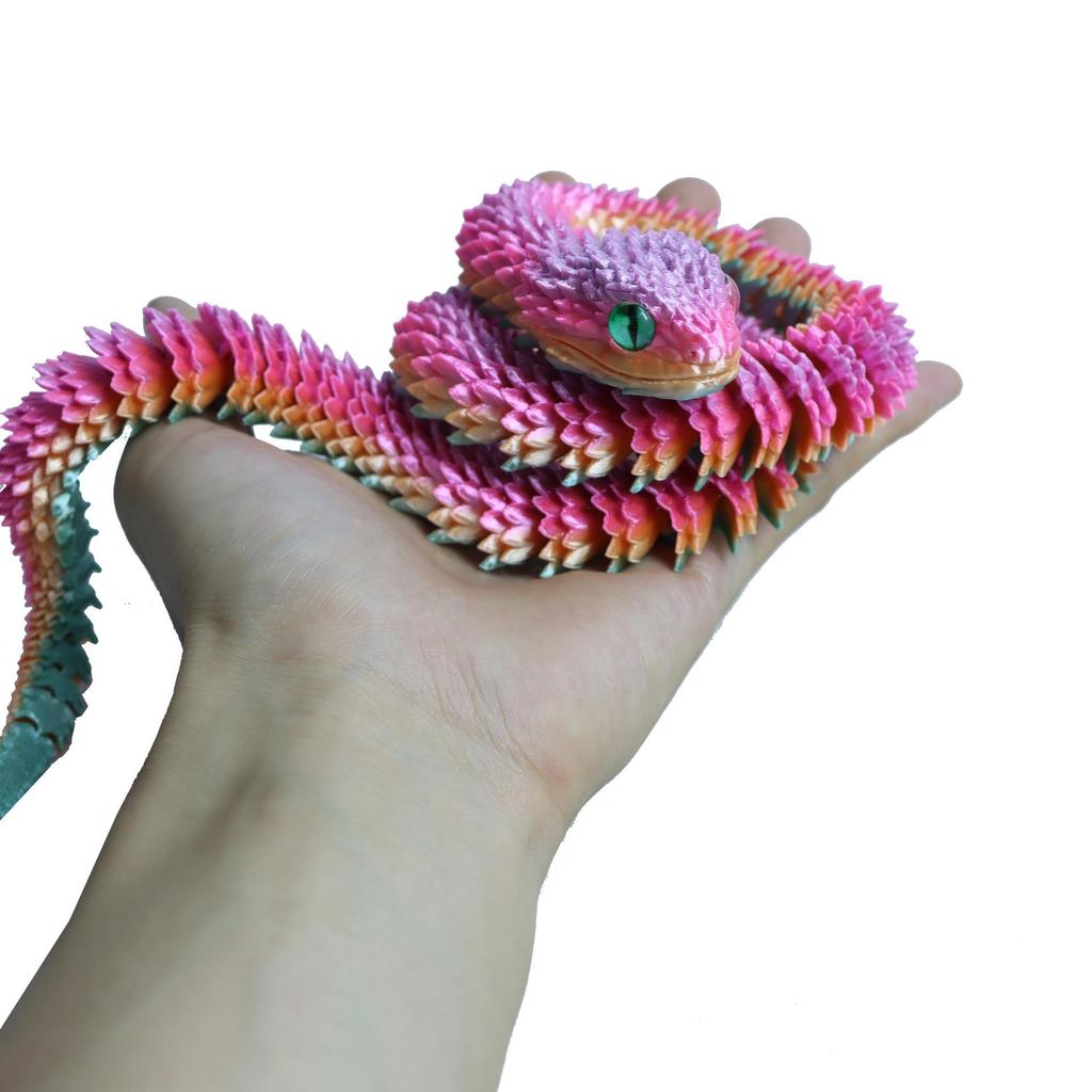 Viper 3D Printed Snake Toy - Creative Animal Model Blind Box for Kids