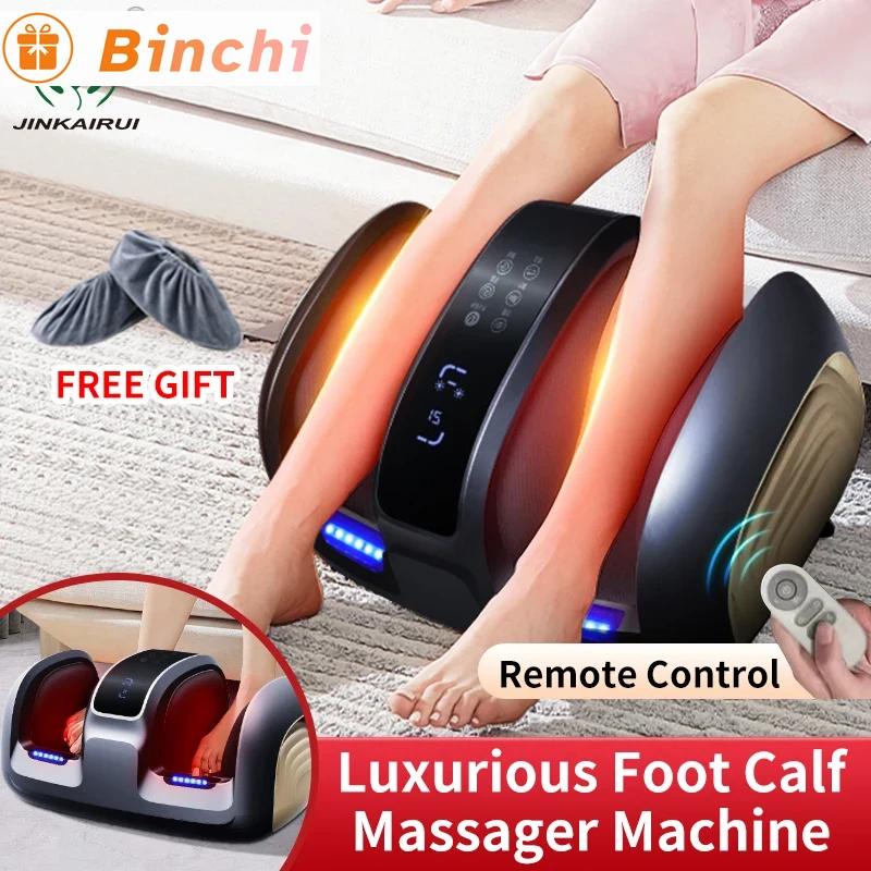 Electric Foot Massager Shiatsu Calf Massage with Warm Heating Deep Kneading Compression Home Office Use Health Care Gift