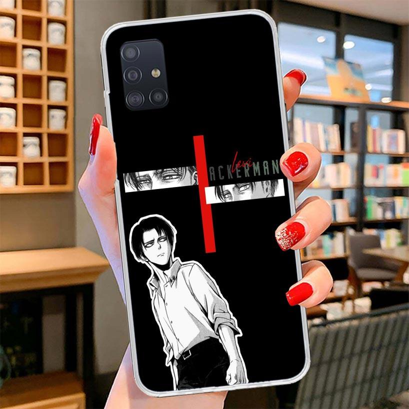 Attack Levi Cover Phone Case For Samsung Galaxy A12 A22 A32 A52 A72 A02S Phone Case Note 20 Ultra 10 S10 Plus A51 A71 A50S A20S