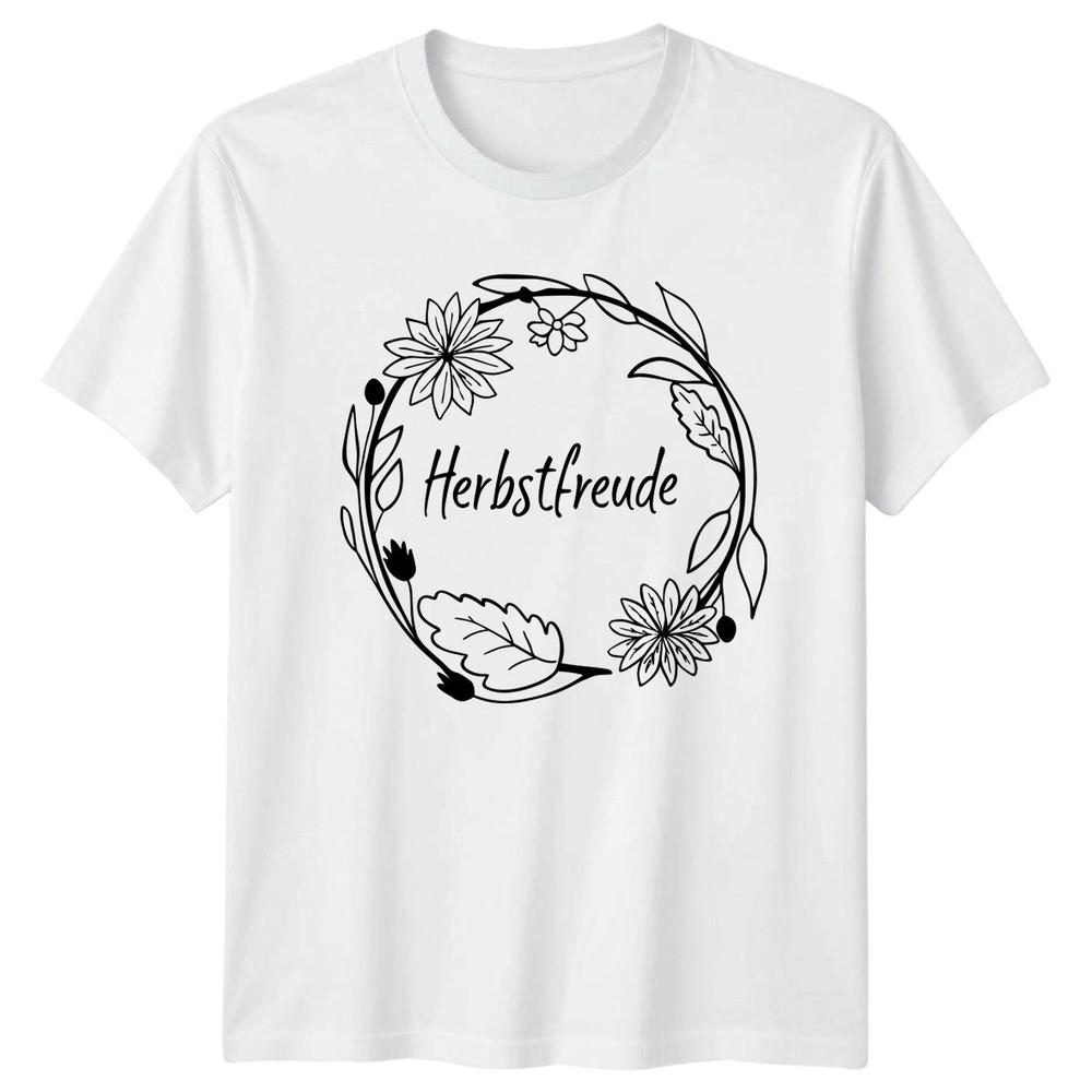 Herbstfreude Unisexs TShirt Autumn Floral Nature Birthday Gift For Her S