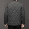Autumn Winter Solid Color Cotton Jacket Stand Collar Long Sleeve Quilted Padded Thickened